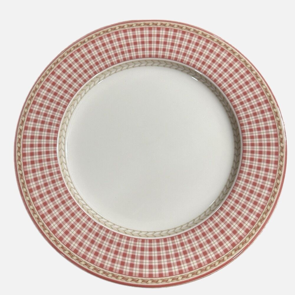 Royal Doulton Studio Provence 11" Dinner Plate - ROUGE PLAID 2001